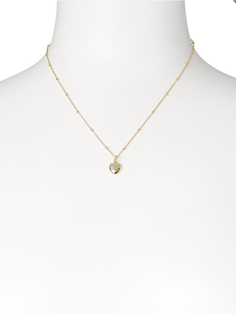 Gold Heart Pendant Necklace
